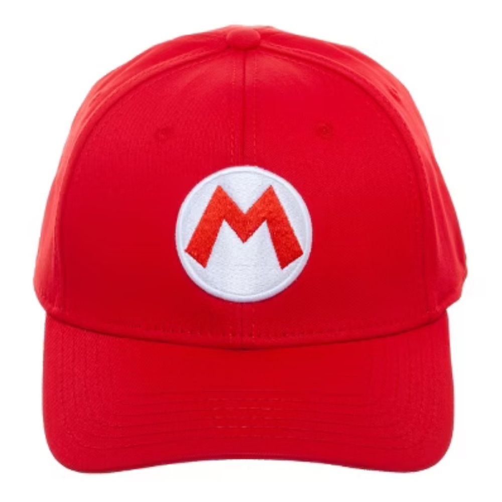 Nintendo Red Super Mario Logo Patch Adjustable Hat One Size Fits Most